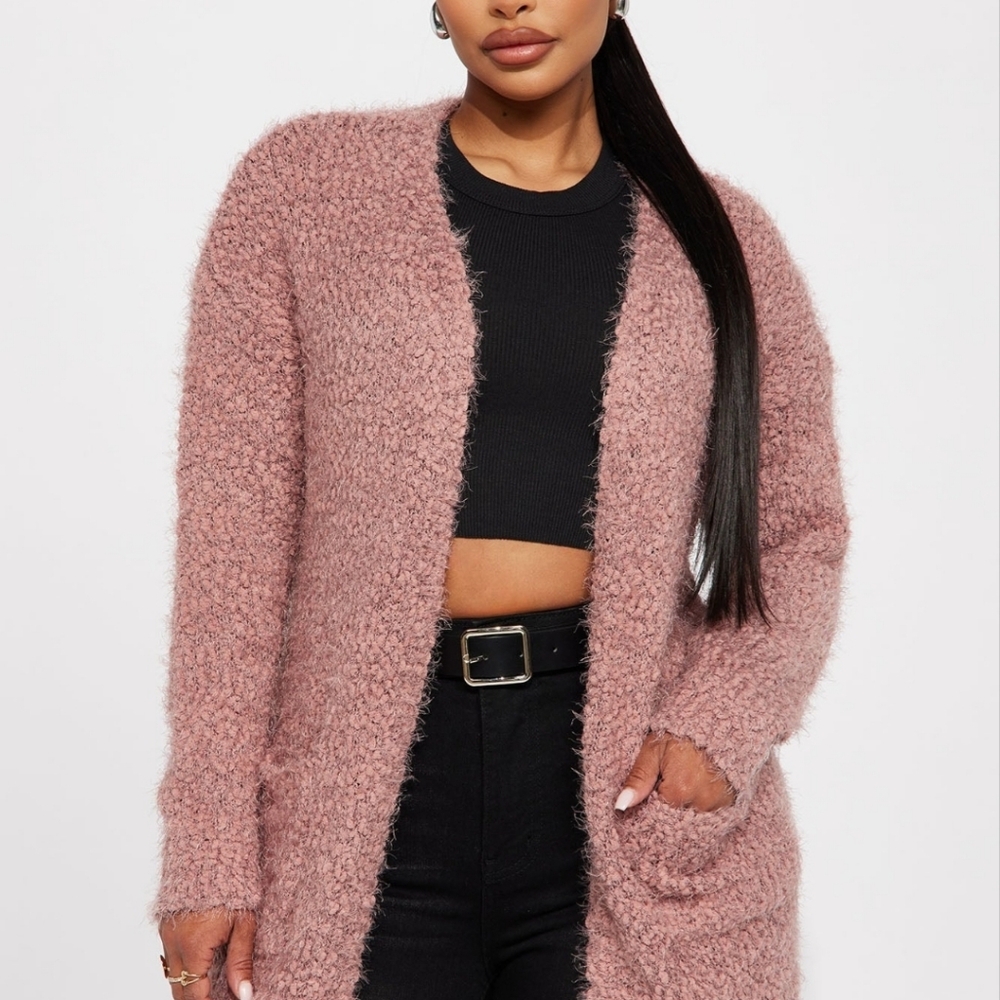 Fashionova Mauve Cardigan Size Large *New With Tags*